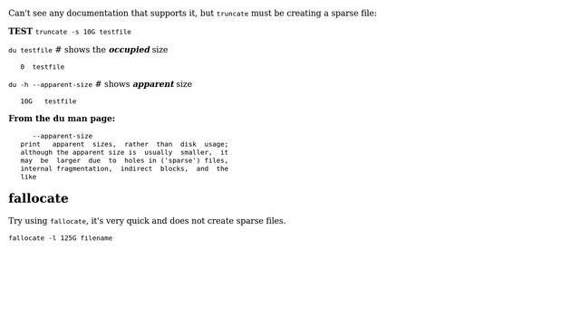 Used truncate to create huge file - df is not showing decrease in available space (2 Solutions!!) смотреть онлайн