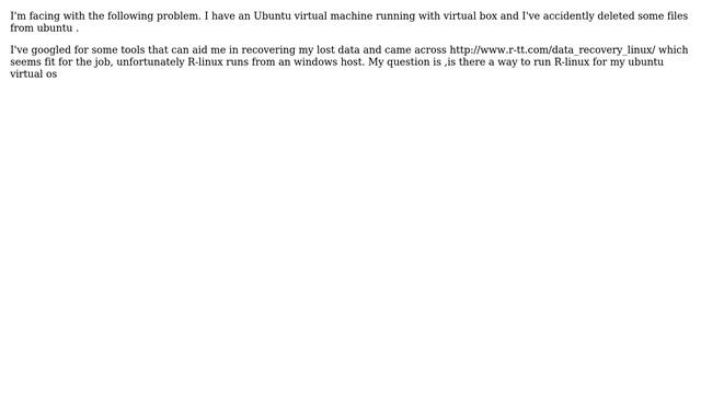Virtual Box Linux data recovery using R - Linux смотреть онлайн