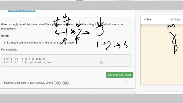 8.0 PALINDROME LIST(Linked List)-Interviewbit #linkedlist#programming