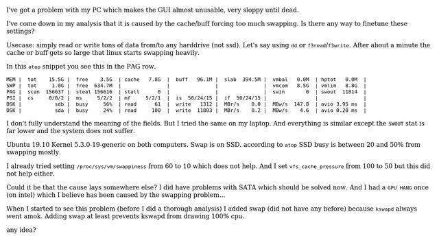 How to fine tune Linux cache/swap ratio? смотреть онлайн