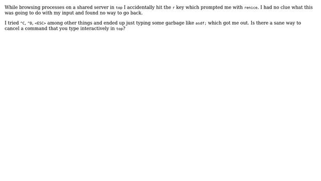 Unix & Linux: top: how to cancel current command? (2 Solutions!!) смотреть онлайн