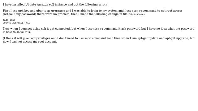 Unix & Linux: Need password to login once i edit sudoers file смотреть онлайн