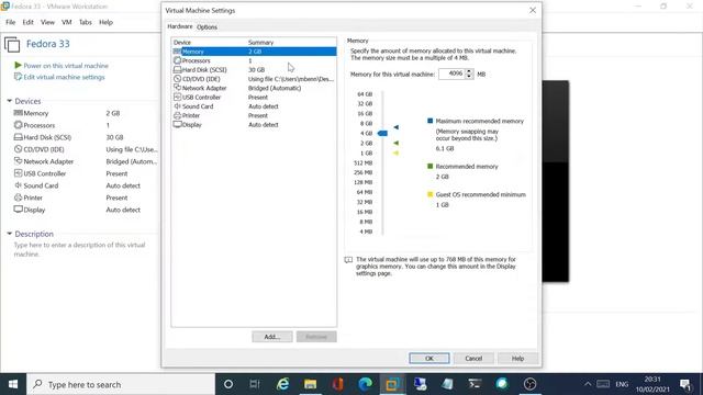 Installing Fedora 33 in VMWare Workstation смотреть онлайн