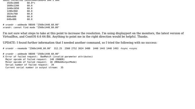 Unix & Linux: Enable 1440p on CentOS 6 (VirtualBox Guest) смотреть онлайн