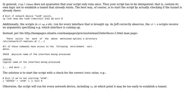 Script in if-up.d appears to be running 3 times. Only want it to run once (2 Solutions!!) смотреть онлайн