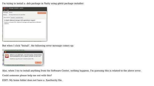 Ubuntu: "Unable to copy the user's Xauthorization file" смотреть онлайн