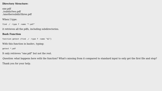 Unix & Linux: Bash function does not work recurrsively смотреть онлайн
