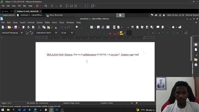1.4 (C) || Experiment 3-3 - Impresión || Debian 11 смотреть онлайн