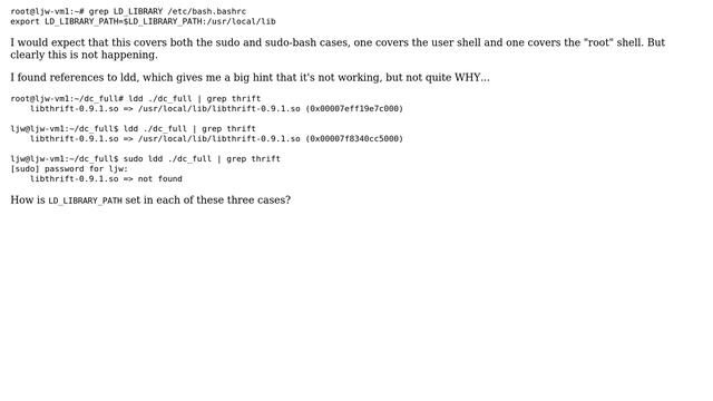 shared object file open error with "sudo command" but NOT with "sudo bash" then same command? смотреть онлайн