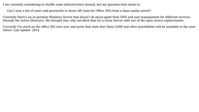 Unix & Linux: Linux and Azure AD sync possible? смотреть онлайн