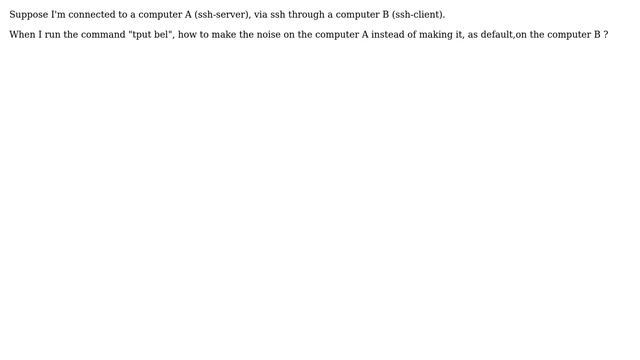 tput bel on linux ssh server смотреть онлайн