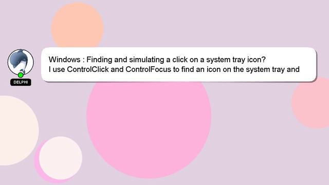 Windows : Finding and simulating a click on a system tray icon? смотреть онлайн
