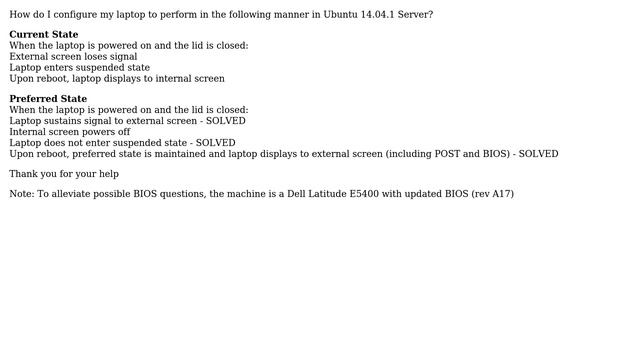 Ubuntu: Laptop lid power options смотреть онлайн