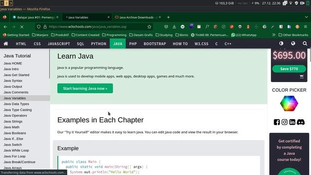 BELAJAR JAVA DASAR - SESI 1 смотреть онлайн