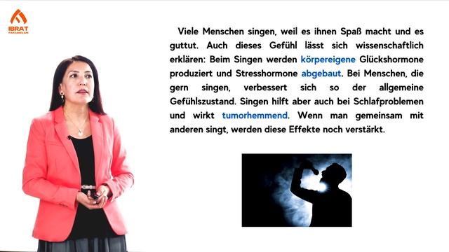 Was passiert mit uns, wenn wir singen (4) | 104-dars | Nemis tilidan intensiv darslar смотреть онлайн