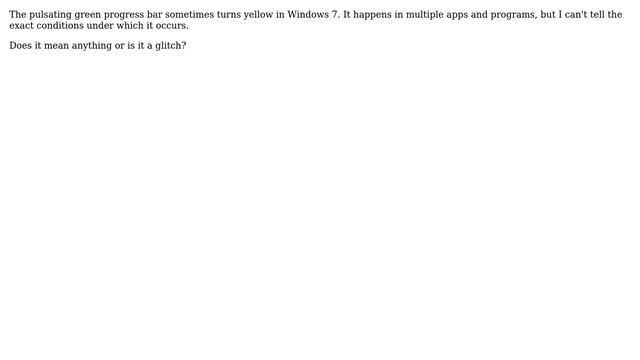 Unix & Linux: Windows 7 progress bar sometimes turns yellow смотреть онлайн