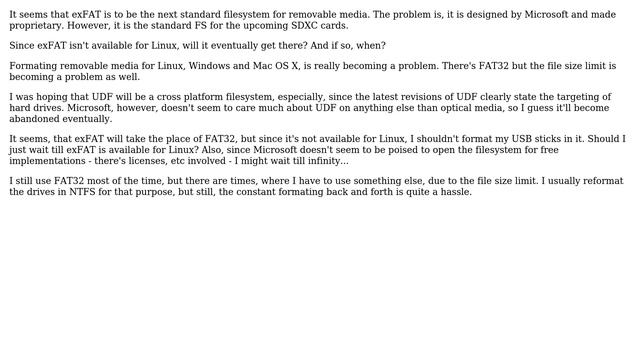 When is exFAT coming to Linux? смотреть онлайн
