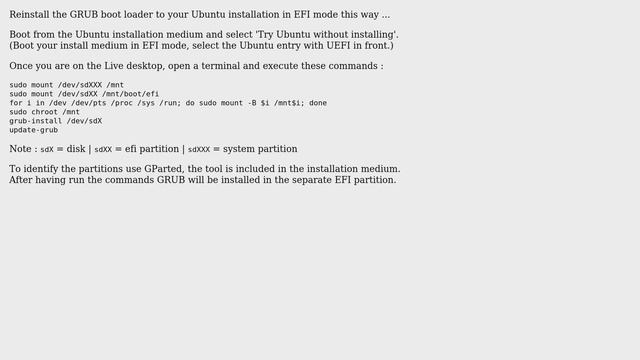 Ubuntu: How can I reinstall GRUB to the EFI partition? (3 Solutions!!) смотреть онлайн