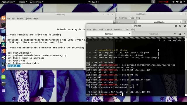Android hacking using Metasploit and msfvenom смотреть онлайн