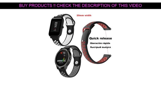 Buy Now 20mm Bracelet Strap For Xiaomi Huami Amazfit Bip Watch Band Amazfit GTS Watchband Wristband смотреть онлайн