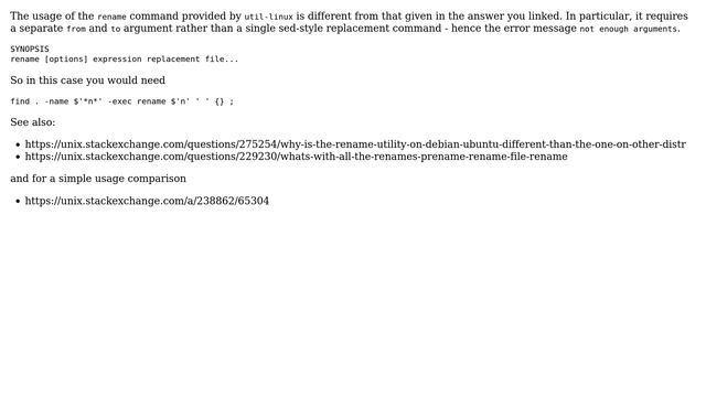 Recursively remove newline in file names (2 Solutions!!) смотреть онлайн