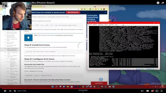 3RD ATTEMPT at Installing Arch Linux in VirtualBox [Phoenix Stream] смотреть онлайн