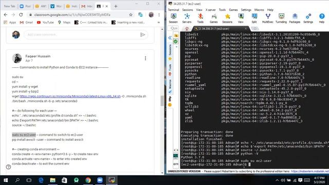 how to install python on ec2 and how to create bucket and upload text file on s3 using cli comand смотреть онлайн