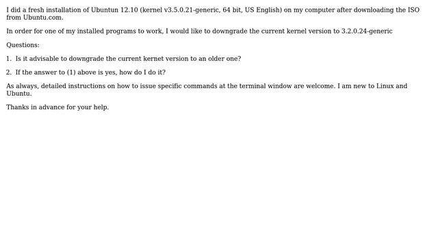 Ubuntu: How do I downgrade kernel on 12.10? смотреть онлайн