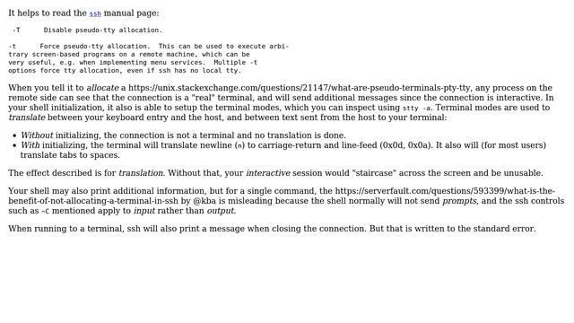Unix & Linux: Terminal allocation breaks files while using ssh for transfer (2 Solutions!!) смотреть онлайн