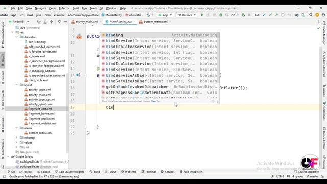 ECommerce App in Android Studio | Bottom Navigation of ECommerce App in Android Studio Part 4 смотреть онлайн