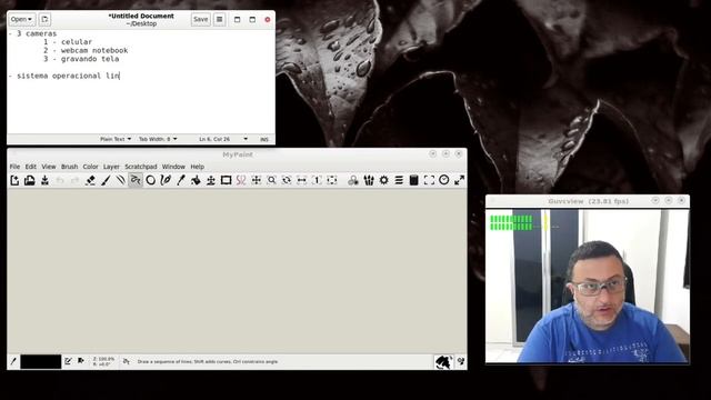 Demonstrando (teste) aula gravada no desktop usando linux смотреть онлайн