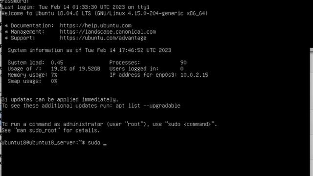 Criação do senha do root Ubuntu 18.04.6 Server (VirtualBox) смотреть онлайн