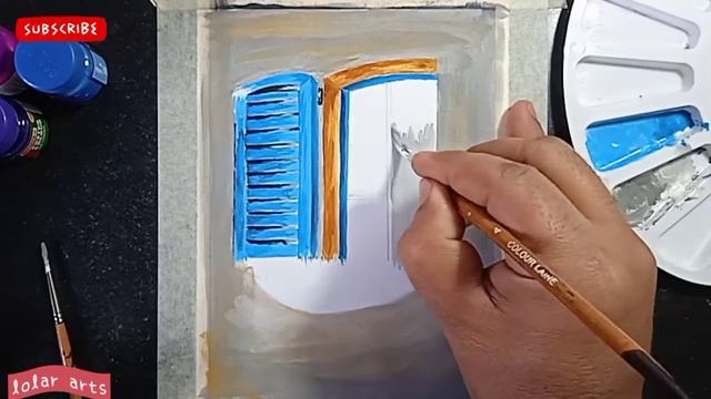 How to Paint a Window Flowers with poster colour|#postercolourpainting/step by step for beginners, смотреть онлайн