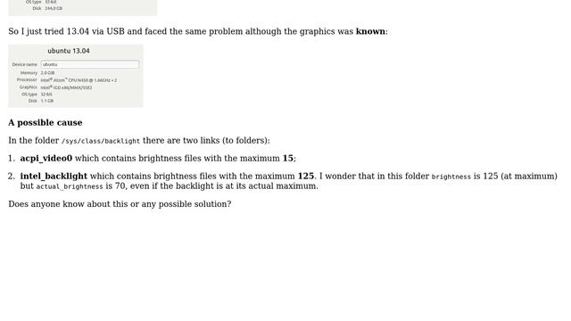 Brightness and actual backlight mismatch after reboot смотреть онлайн