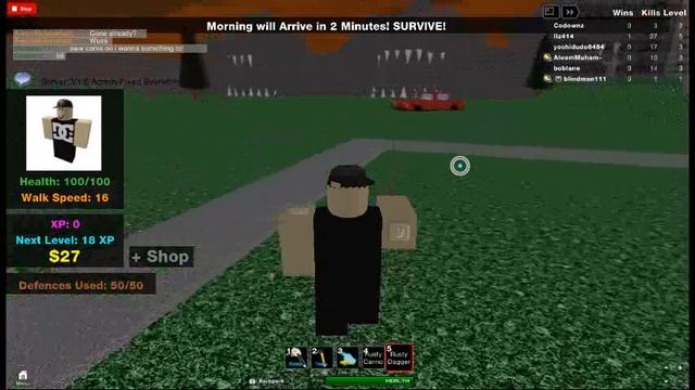My first 7 kills of zombies on ROBLOX смотреть онлайн