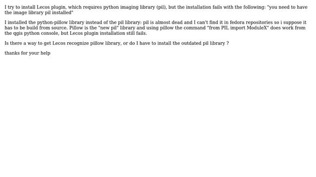 GIS: Installing Lecos plugin for QGis 2.0.1 on linux fedora 20 смотреть онлайн
