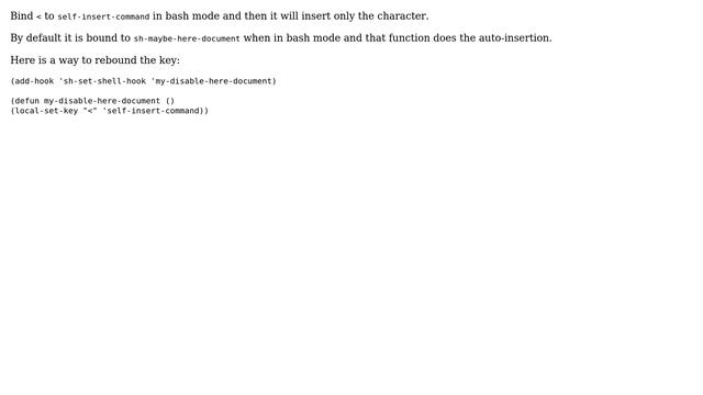 Unix & Linux: How to disable emacs here document completion? (6 Solutions!!) смотреть онлайн