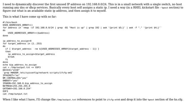 discover first unused static ip address смотреть онлайн
