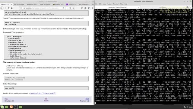 How to build CLFS on Mint 19.2. Part 12 - Building Basic Tools (Chapter 6.9) gcc смотреть онлайн