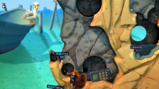 Спокойное провождение за игрой Worms Revolution смотреть онлайн