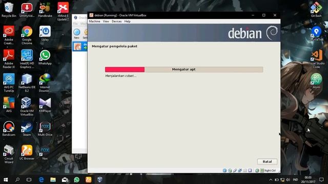 Tutorial Instalasi Linux Debian pada Virtual Box | Galfansyahn смотреть онлайн