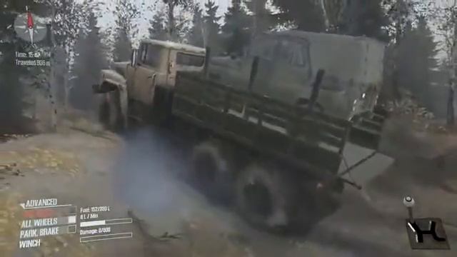 Spintires MudRunner - C 260 Truck Transporting an A 469 Jeep смотреть онлайн