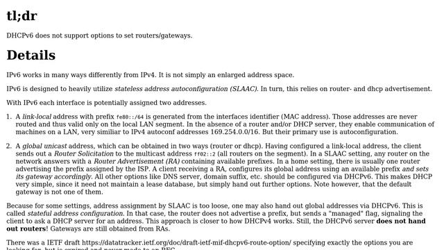 Ubuntu: How to set default gateway in dhcpd6.conf? смотреть онлайн