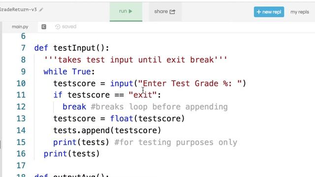 csc121-ex18testGradeReturn смотреть онлайн