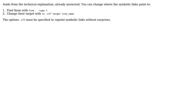 Unix & Linux: Renaming files works, but soft links point to the old names. How can I fix that? смотреть онлайн