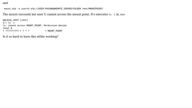 DevOps & SysAdmins: mount_afp on linux, user rights (3 Solutions!!) смотреть онлайн