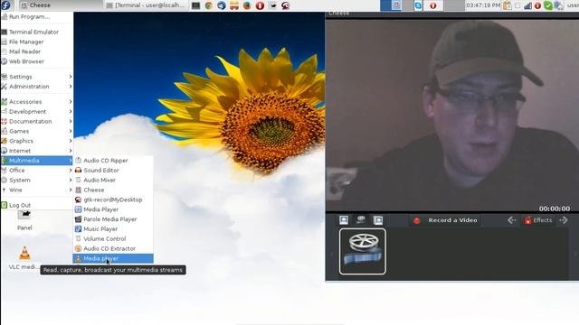 gtk-RecordMyDestop Fedora 19 with Cheese Camera смотреть онлайн