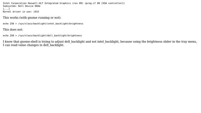 Unix & Linux: Gnome-shell cannot adjust screen brightness on dell laptop with intel graphics смотреть онлайн