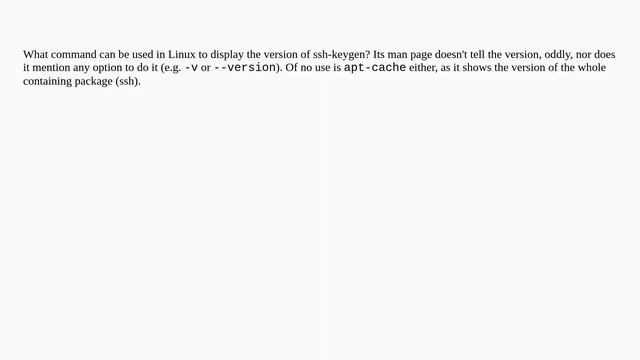 How to check version of ssh-keygen? смотреть онлайн