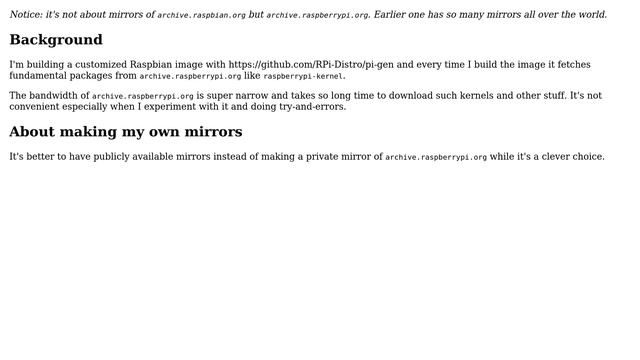 Raspberry Pi: Is any mirror of archive.raspberrypi.org available? смотреть онлайн